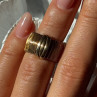 Italy 925 Sterling Silver Gold Plated Ring Size 5.5