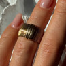 Italy 925 Sterling Silver Gold Plated Ring Size 5.5