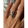 925 Sterling Silver Multi Color Tourmaline Ring Size 6.5