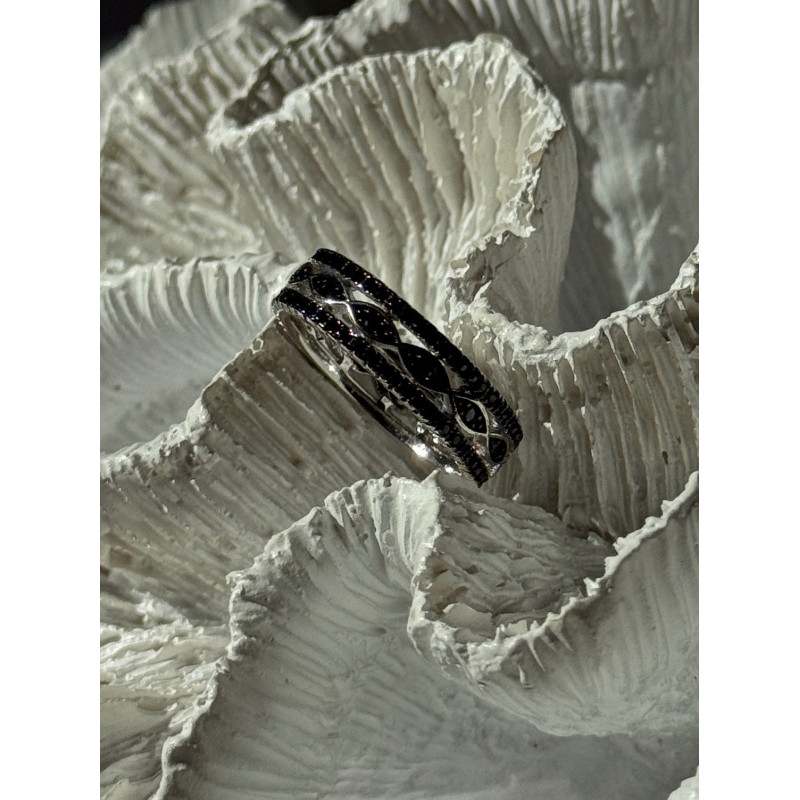 925 Sterling Silver Onyx Ring Size 7