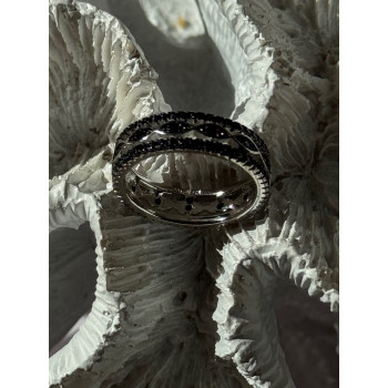 925 Sterling Silver Onyx Ring Size 7