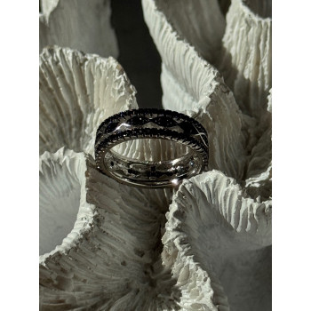 925 Sterling Silver Onyx Ring Size 7