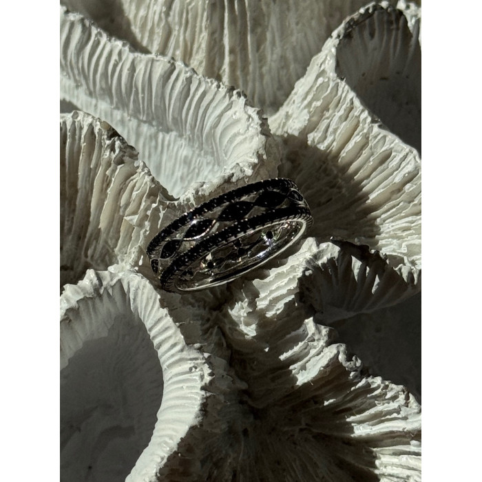 925 Sterling Silver Onyx Ring Size 7