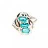 925 Sterling Silver Topaz Ring Size 9.25