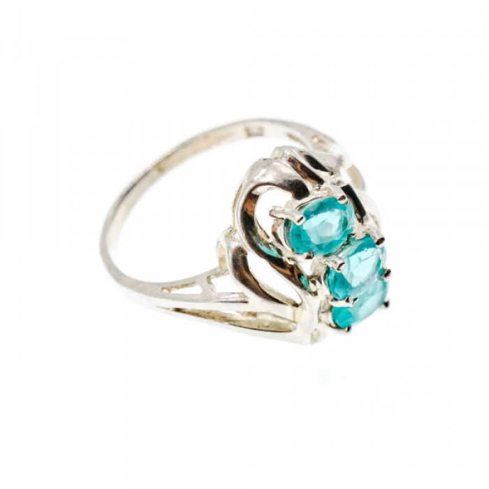 925 Sterling Silver Topaz Ring Size 9.25