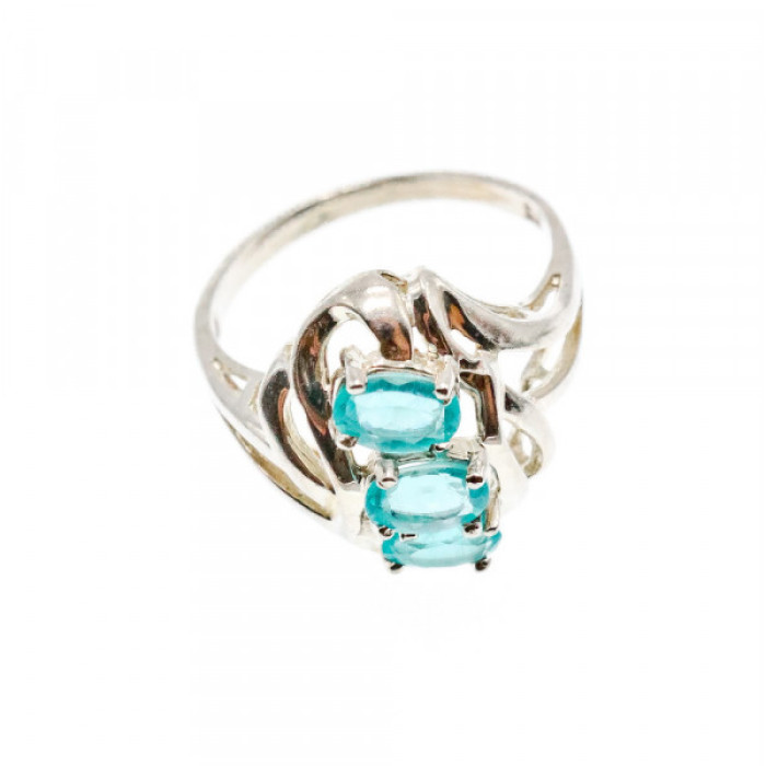 925 Sterling Silver Topaz Ring Size 9.25