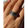 925 Sterling Silver Tanzanite & Beryl Ring Size 10