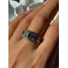 925 Sterling Silver Tanzanite & Beryl Ring Size 10