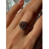D'Joy 925 Sterling Silver Gold Plated Brown & White Spinel Ring Size 9