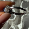 925 Sterling Silver Blue Sapphire & Cz Ring Size 11