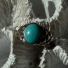 Vintage 925 Sterling Silver Larimar Ring Size 5