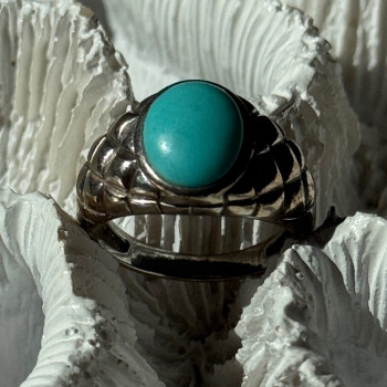 Vintage 925 Sterling Silver Larimar Ring Size 5