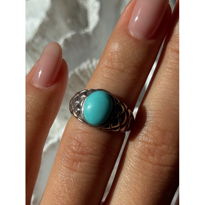 Vintage 925 Sterling Silver Larimar Ring Size 5