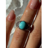 Vintage 925 Sterling Silver Larimar Ring Size 5