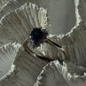 925 Sterling Silver Sapphire & Beryl Ring Size 9