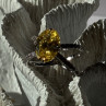 Shiny 925 Sterling Silver Citrine & Beryl Ring Size 10