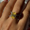 Shiny 925 Sterling Silver Citrine & Beryl Ring Size 10