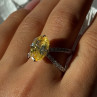 Shiny 925 Sterling Silver Citrine & Beryl Ring Size 10