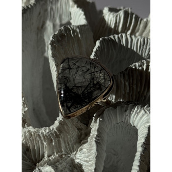 925 Sterling Silver Rutilated Quartz Ring Size 10