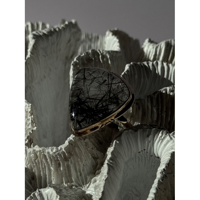 925 Sterling Silver Rutilated Quartz Ring Size 10