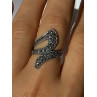 Beautiful Design 925 Sterling Silver Marcasite Ring Size 7.5