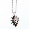 925 Sterling Silver Dark Blue Spinel & CZ Chain With Pendant