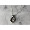 925 Sterling Silver Dark Blue Spinel & CZ Chain with Pendant