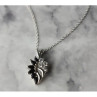 925 Sterling Silver Dark Blue Spinel & CZ Chain With Pendant
