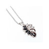 925 Sterling Silver Dark Blue Spinel & CZ Chain with Pendant