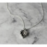 925 Sterling Silver Dark Blue Spinel & CZ Chain With Pendant
