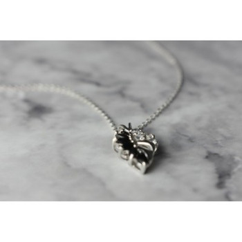 925 Sterling Silver Dark Blue Spinel & CZ Chain with Pendant