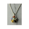925 Sterling Silver Multi Gemstones Chain with Pendant