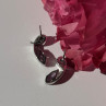 925 Sterling Silver Amethyst & Topaz Earrings Length 0.70 Inch
