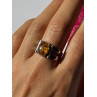 925 Sterling Silver Amber Ring Size 9.5