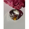 925 Sterling Silver Amber Ring Size 9.5