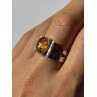 925 Sterling Silver Amber Ring Size 9.5