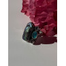 925 Sterling Silver Abalone Amethyst Aquamarine Ring Size 6