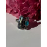 925 Sterling Silver Abalone Amethyst Aquamarine Ring Size 6