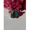 925 Sterling Silver Abalone Amethyst Aquamarine Ring Size 6