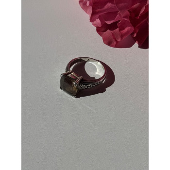 Vintage 925 Sterling Silver Hessonite Ring Size 7