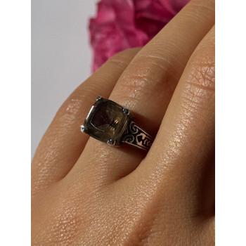 Vintage 925 Sterling Silver Hessonite Ring Size 7