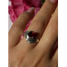 925 Sterling Silver Garnet Ring Size 7.5