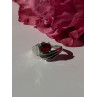 925 Sterling Silver Garnet Ring Size 7.5