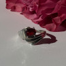 925 Sterling Silver Garnet Ring Size 7.5