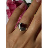 925 Sterling Silver Garnet Ring Size 7.5