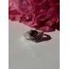 925 Sterling Silver Garnet Ring Size 7.5