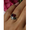 925 Sterling Silver Garnet Ring Size 7.5