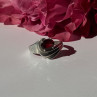 925 Sterling Silver Garnet Ring Size 7.5
