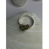 925 Sterling Silver Peridot Heart & Beryl Ring Size 8