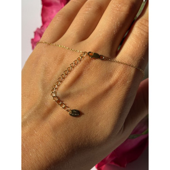 925 Sterling Silver Gold Plated Cz Necklace Length 16/18 inch